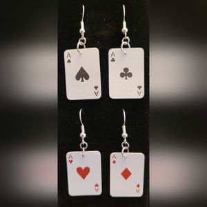 Ace Playing Card Earrings